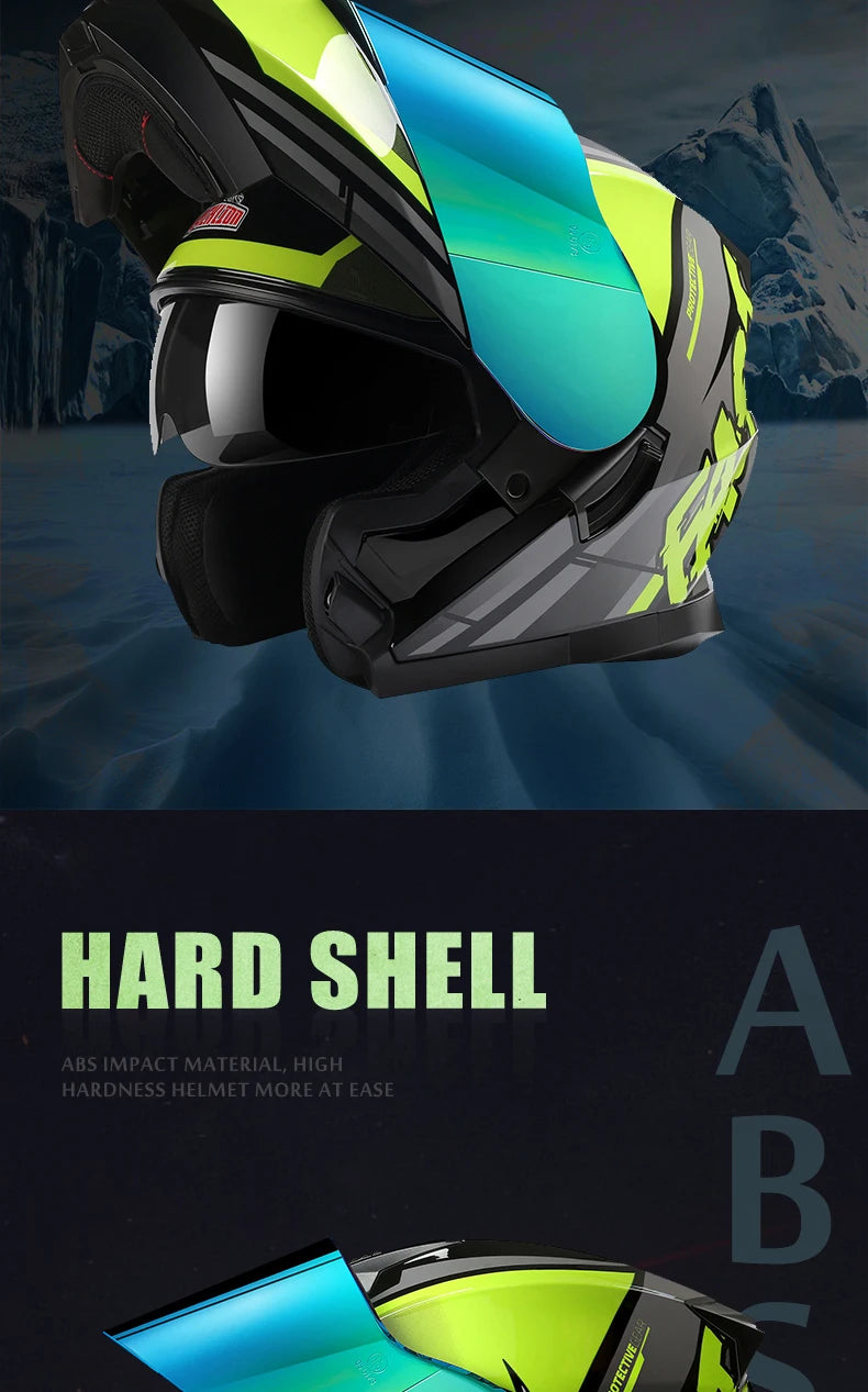 Double Visor Flip-Up Motorcycle Helmet