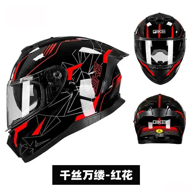 Dual Lens Full Face Motorcycle Helmet