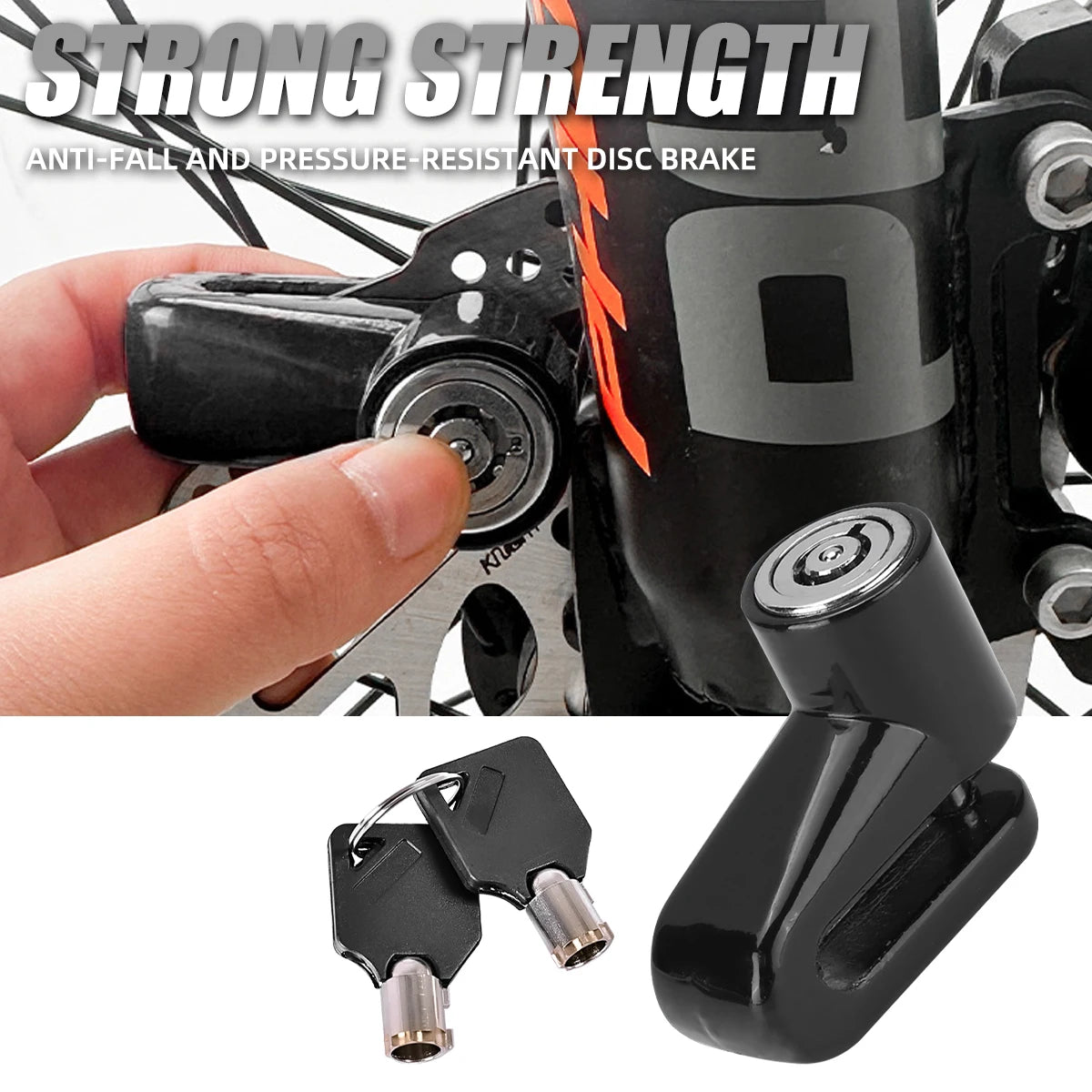 Heavy-Duty Motorcycle Disc Brake Lock