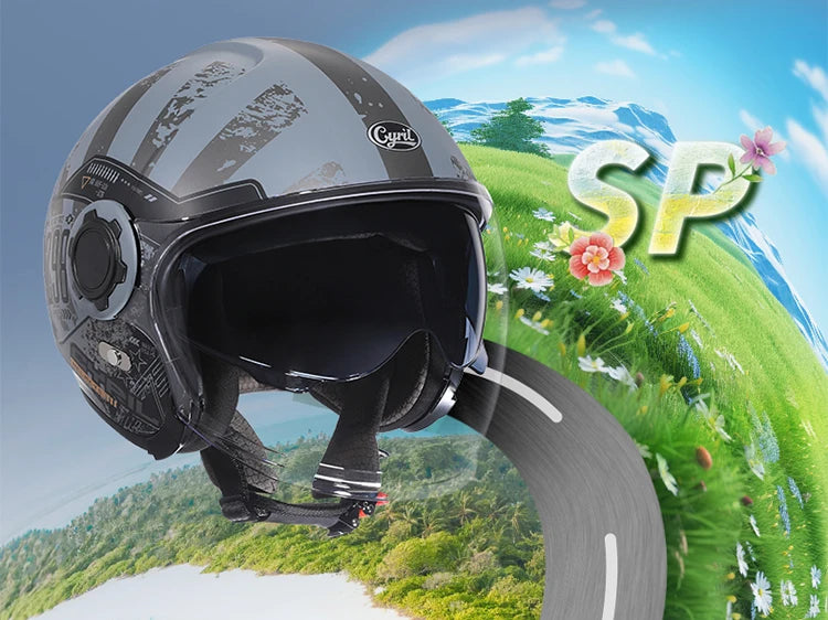 Retro Style Modular Motorcycle Helmet