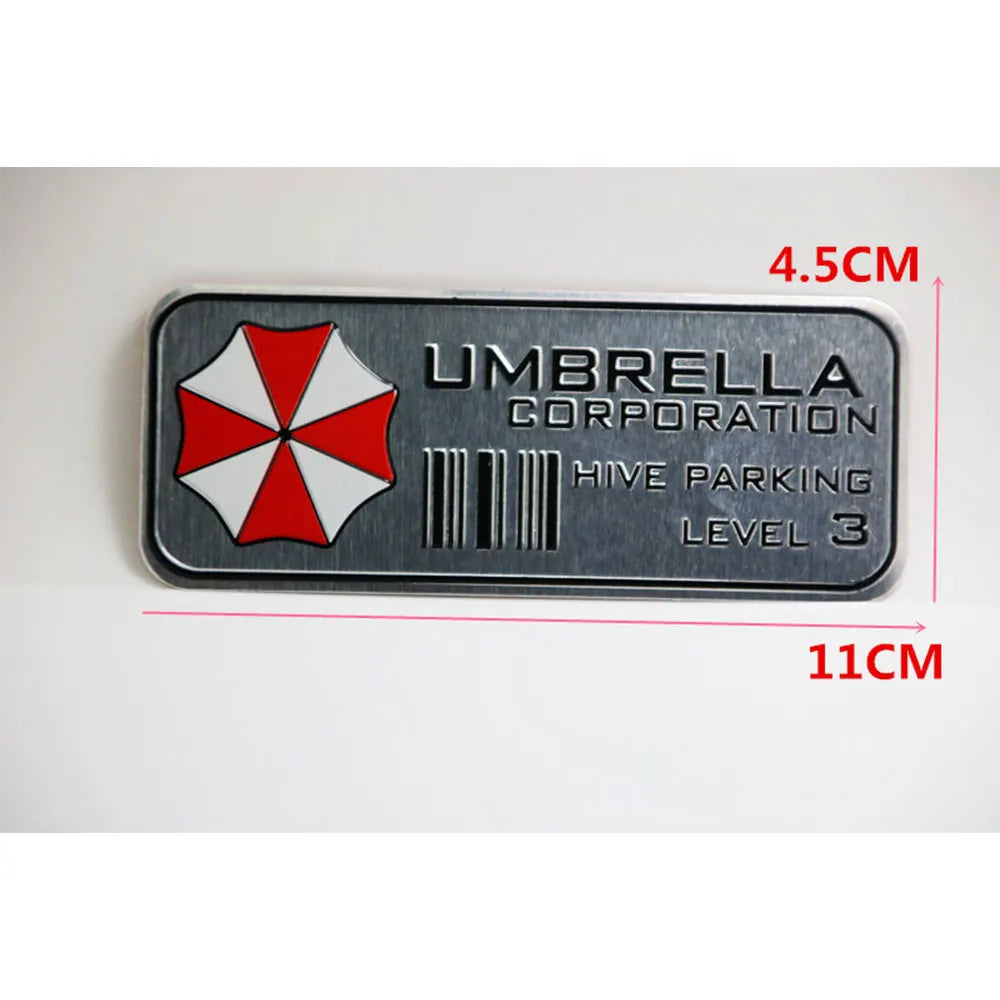 Aluminum Alloy Car Sticker: Umbrella Residents Honeycomb Parking Level 3