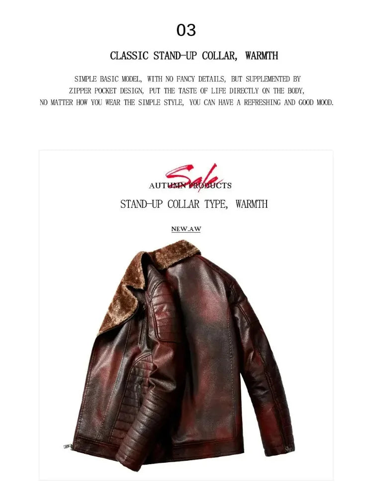 Stylish Faux Leather Biker Jacket