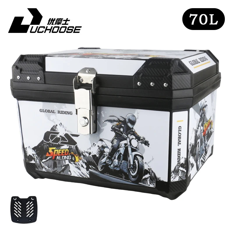 Universal 70L Motorcycle Tail Box Trunk
