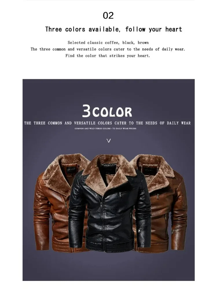 Stylish Faux Leather Biker Jacket
