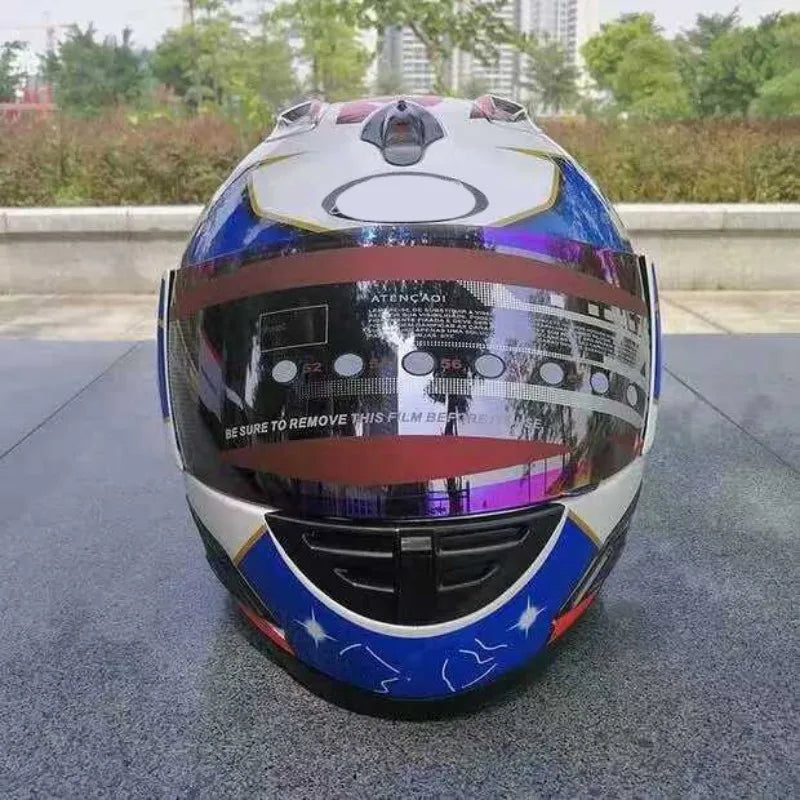 Pedrosa Samurai Spirit Blue Motorcycle Racing Helmet