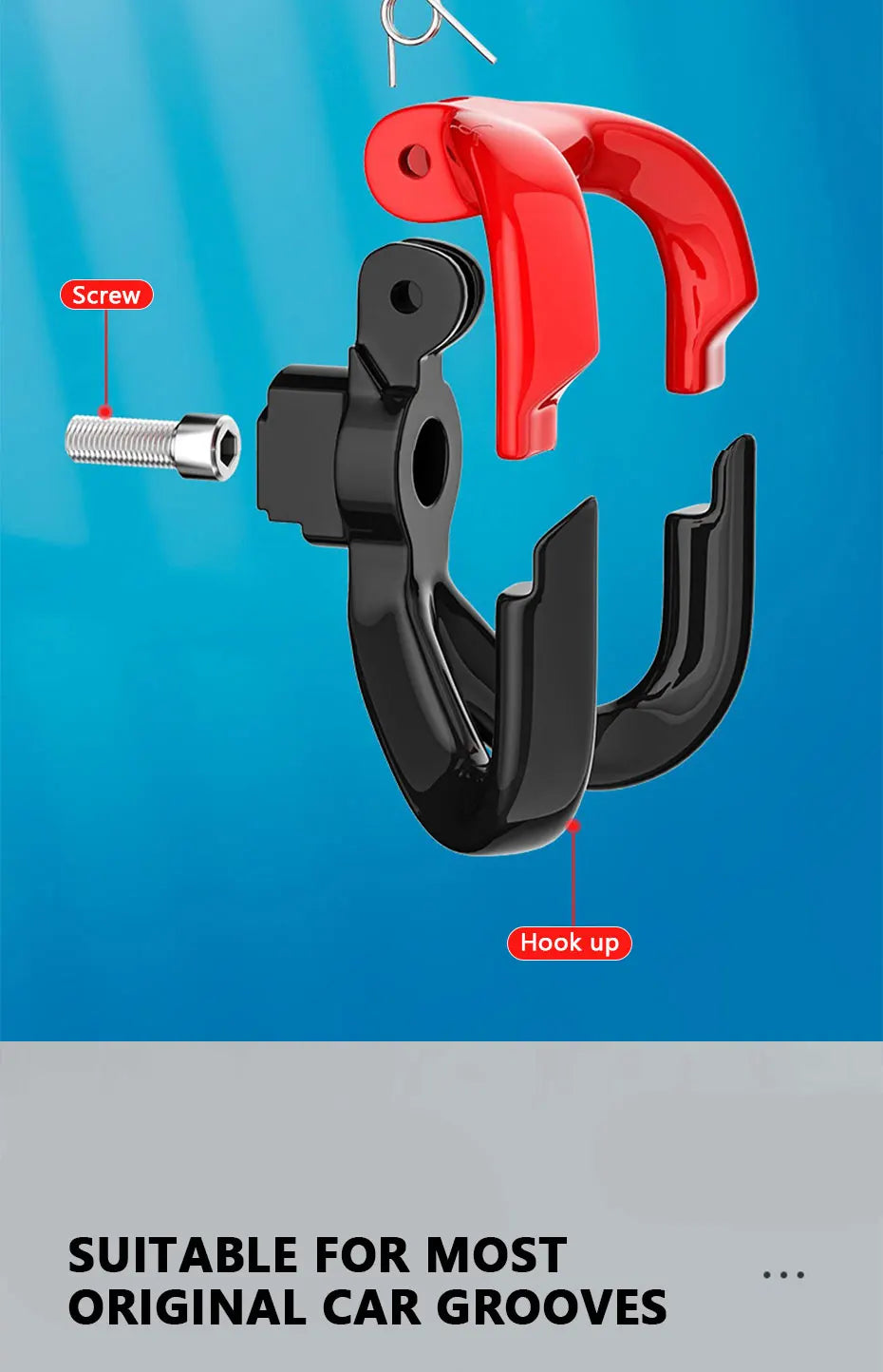 Dual Hook Motorcycle Helmet Hanger
