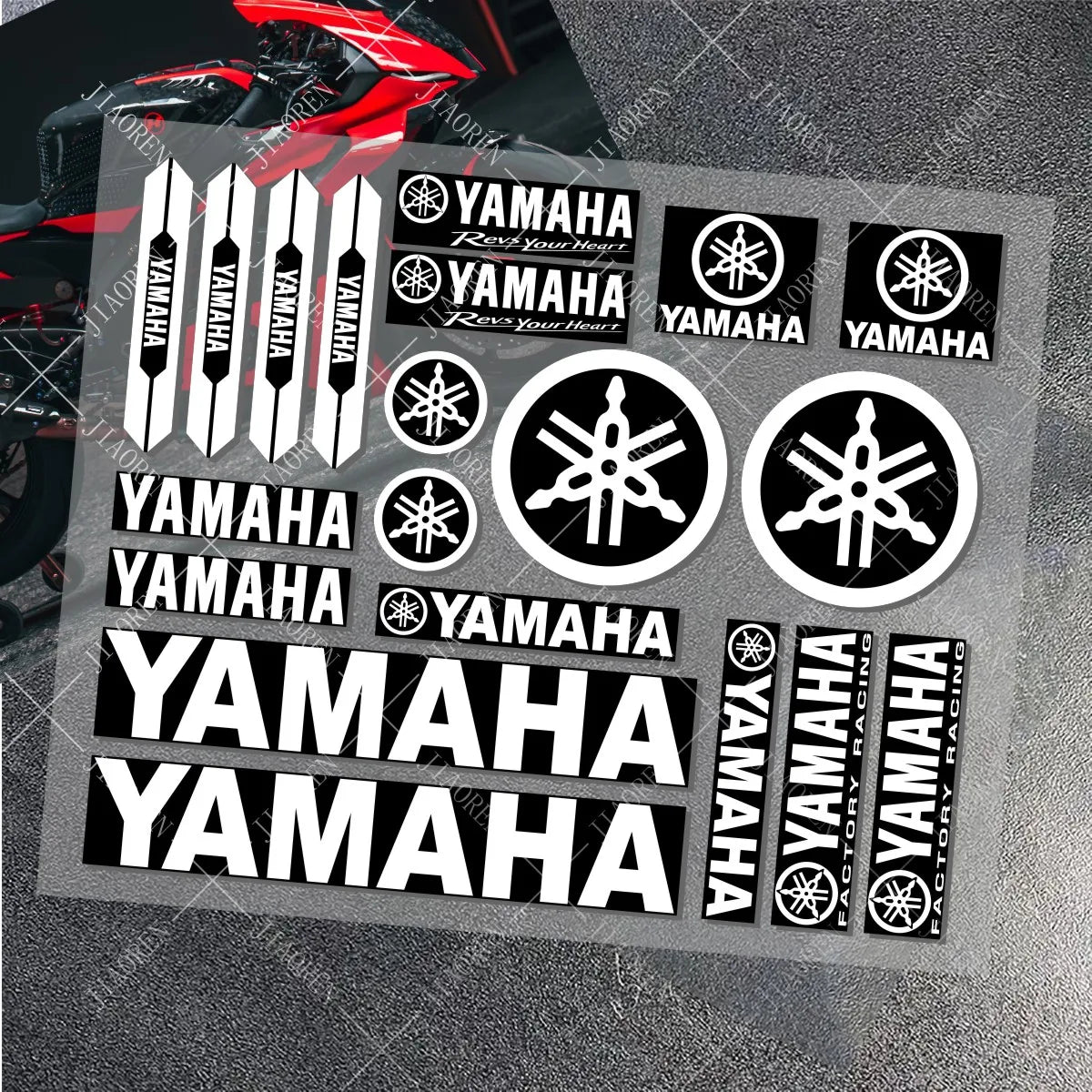 Yamaha Vinyl Motorcycle Sticker Set