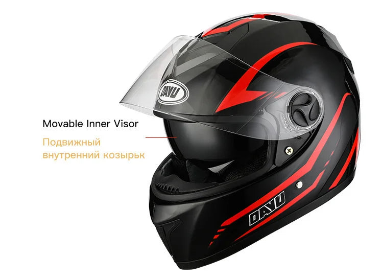 Dual Visor Full Face Modular Motorcycle Helmet
