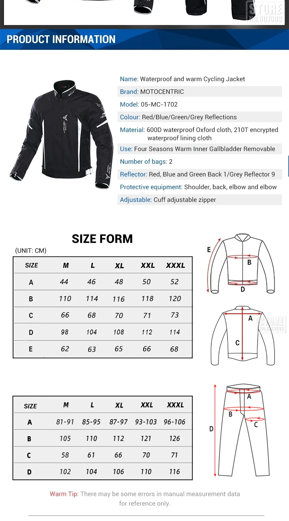 All-Season Motorcycle Jacket & Pants Set