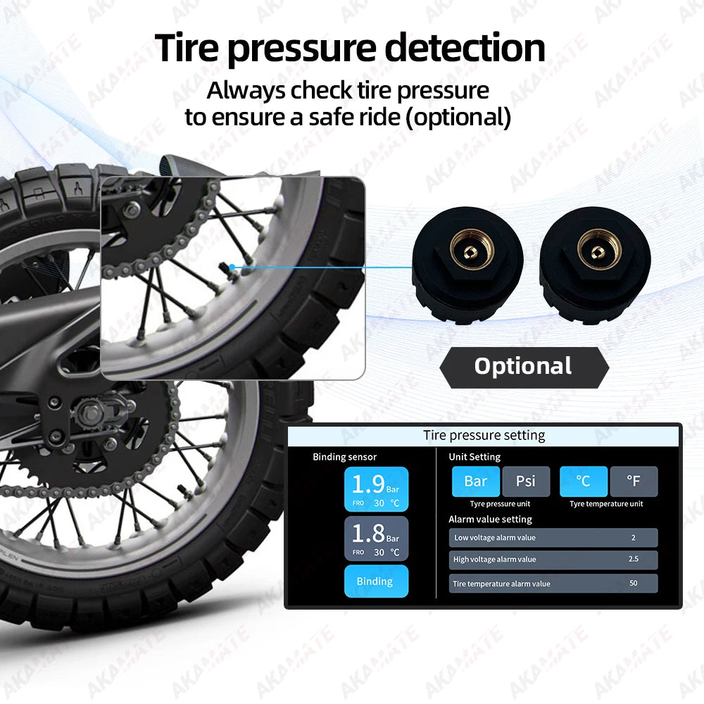 Universal Motorcycle Monitor with CarPlay & Android Auto
