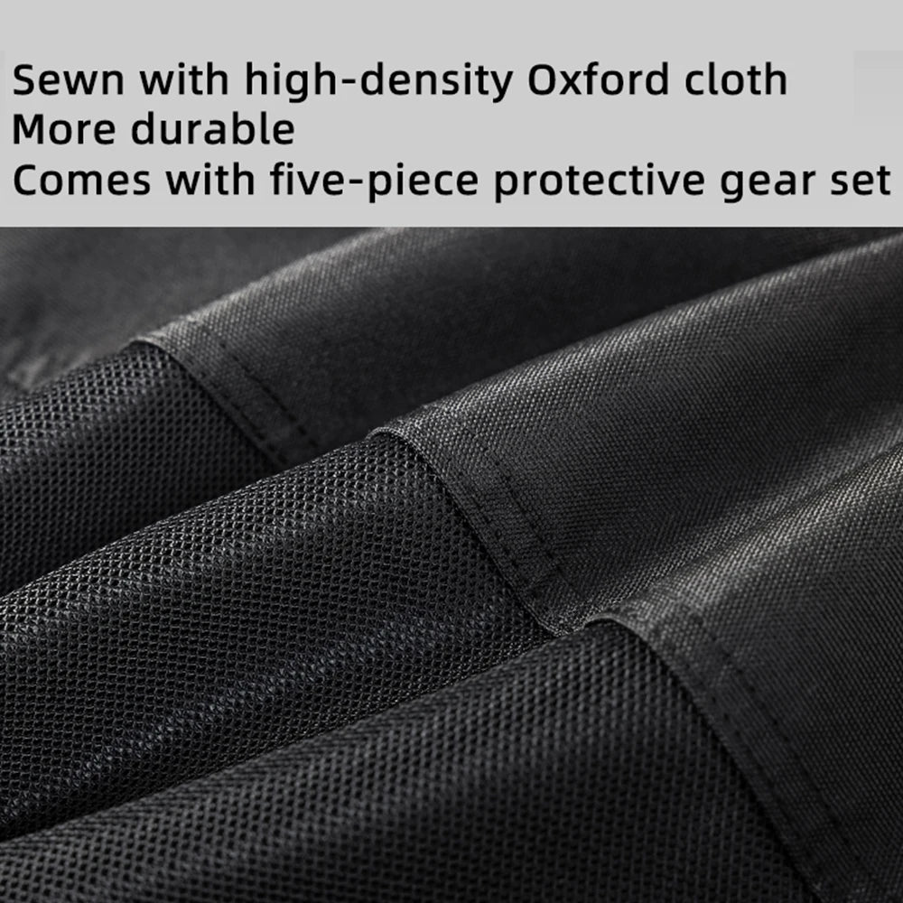 VEMAR Men Motorcycle Jacket - Retro Black Summer Mesh Jacket with CE Armor
