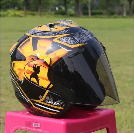 Golden Bodyguard Half Motorcycle Helmet