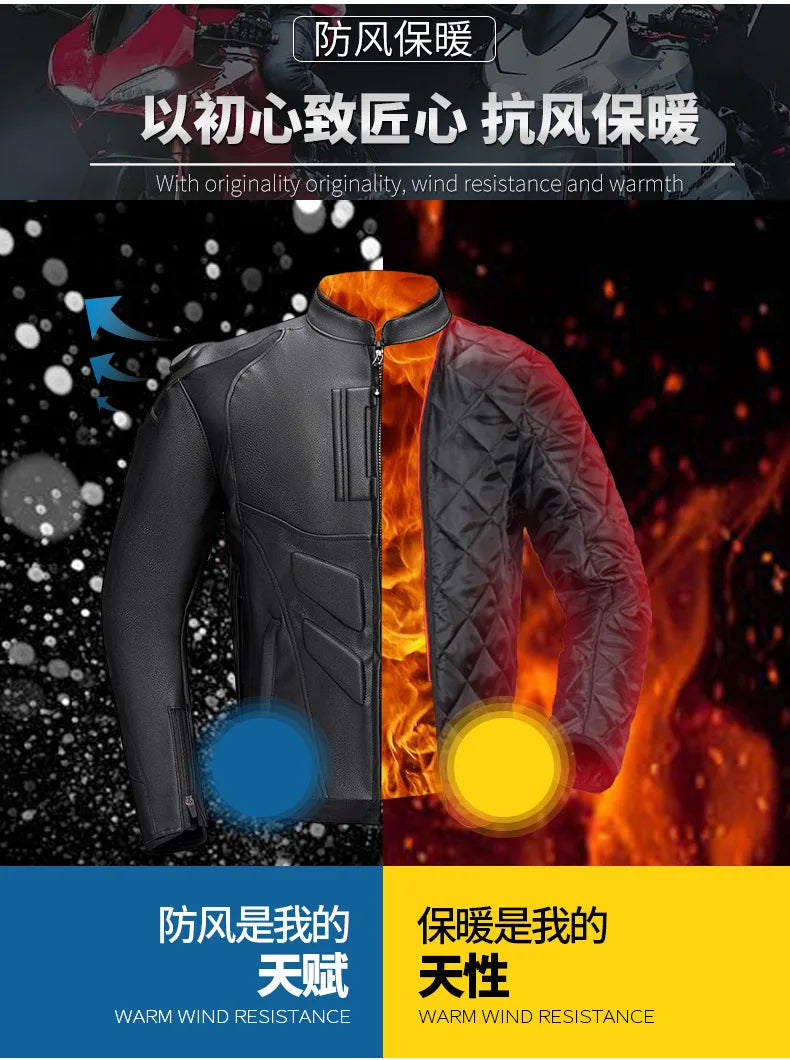 Men's Leather Motorcycle Jacket
