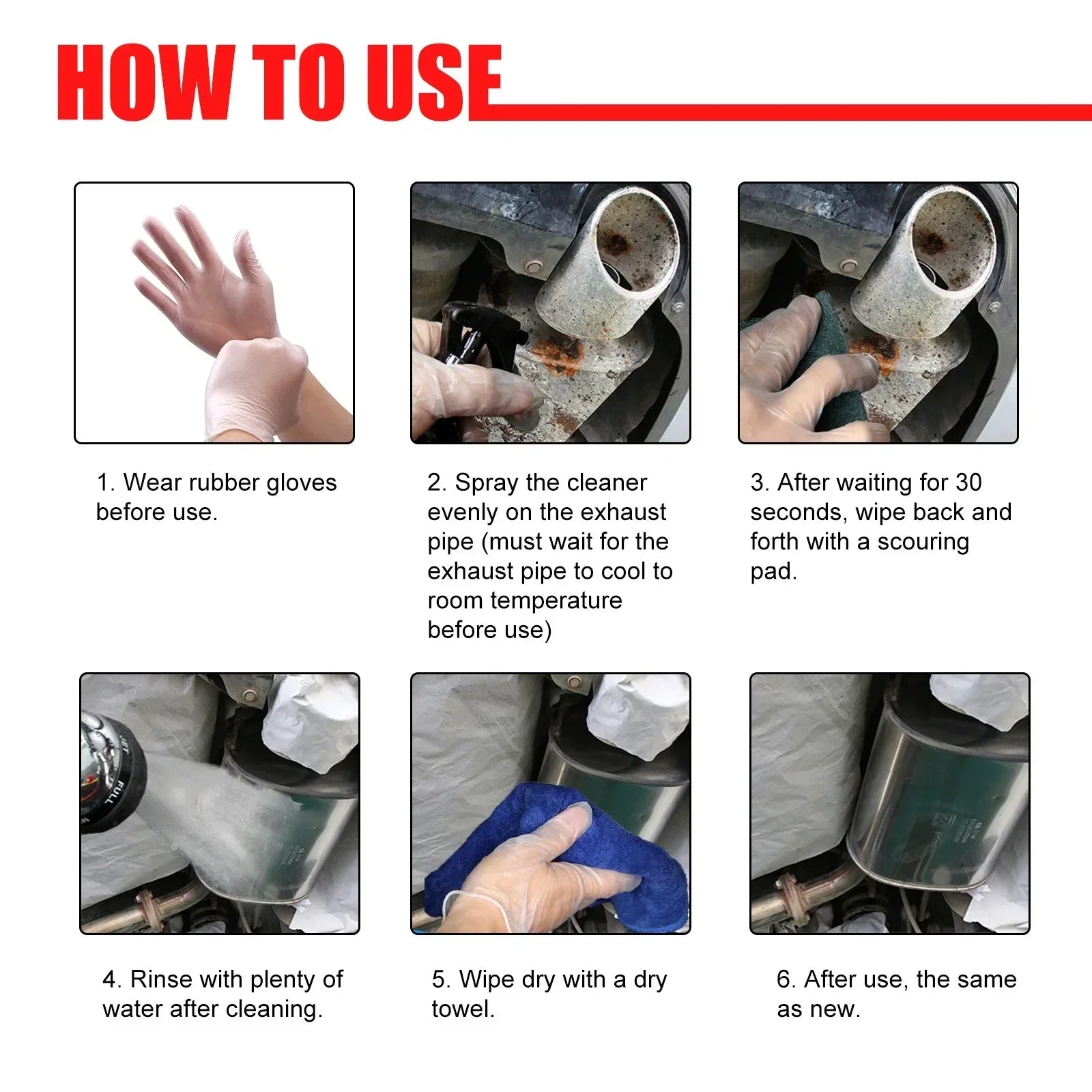 Motorcycle Exhaust Pipe Cleaner & Polish