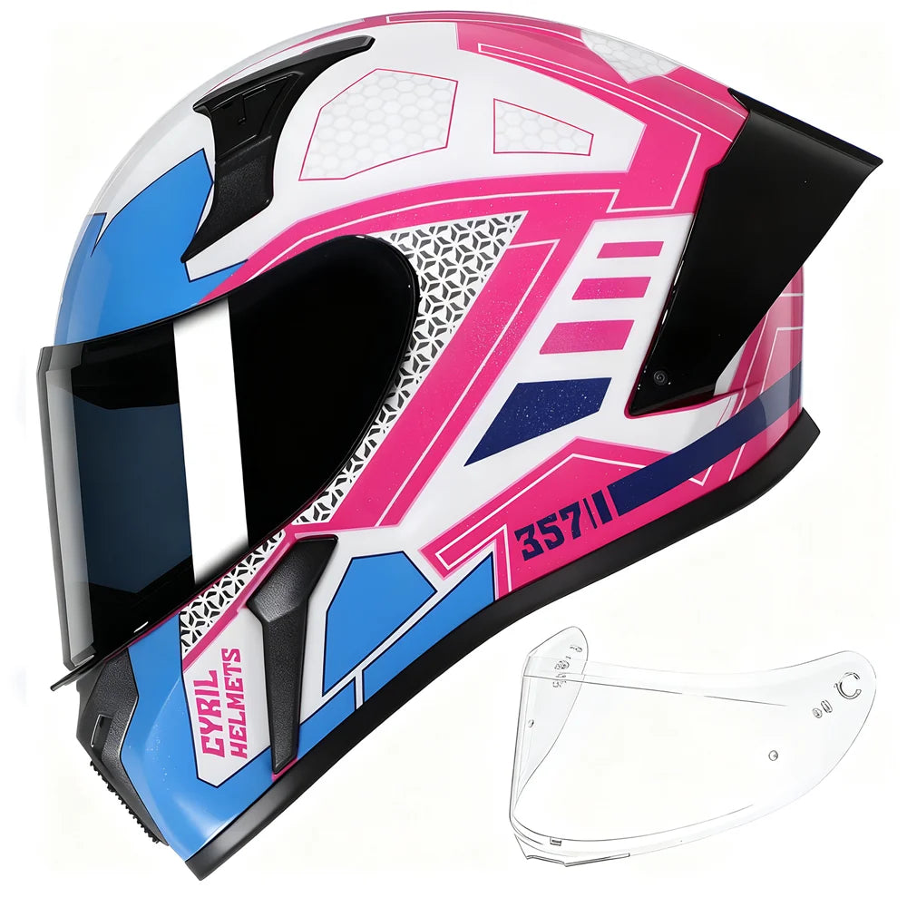 Premium Full Face Motorcycle Helmet - Dual Safety Certified