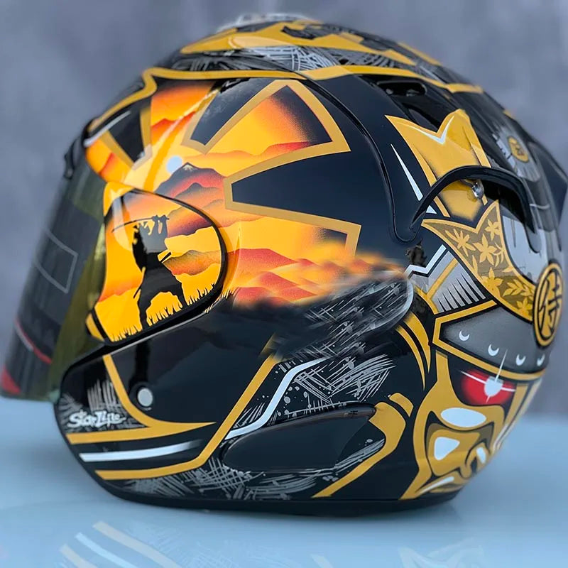 Golden Bodyguard Half Motorcycle Helmet