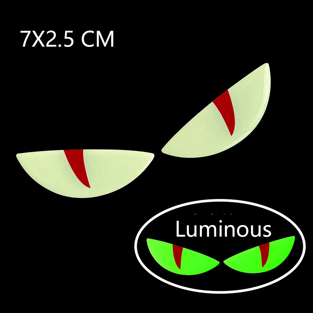 Reflective Devil's Eye Stickers for Car and Motorcycle Safety