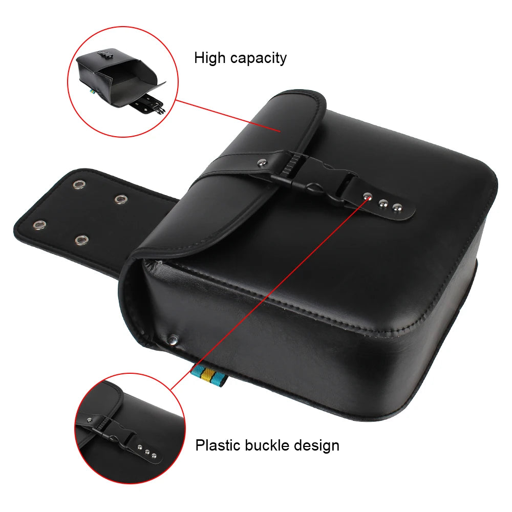 Vintage Style PU Leather Motorcycle Saddle Bags