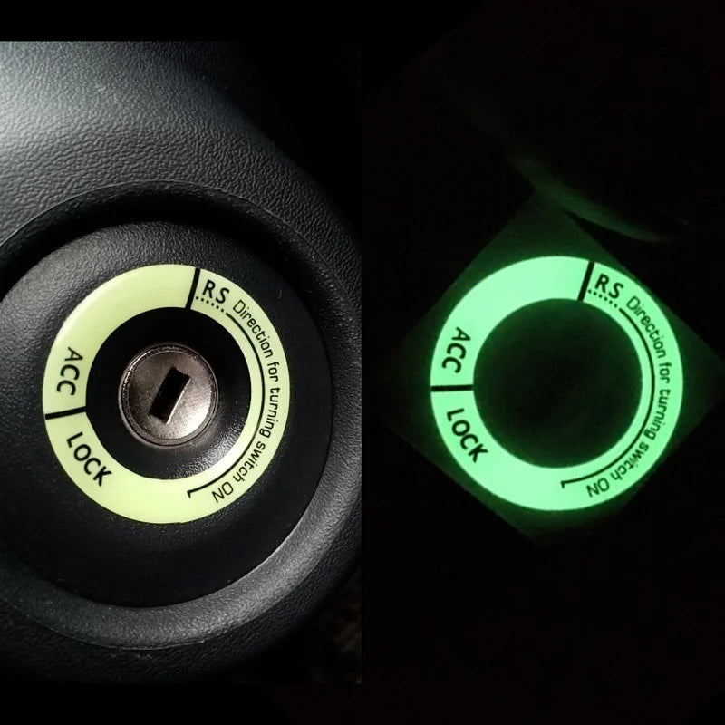 Night Luminous Motorcycle Key Ring Stickers