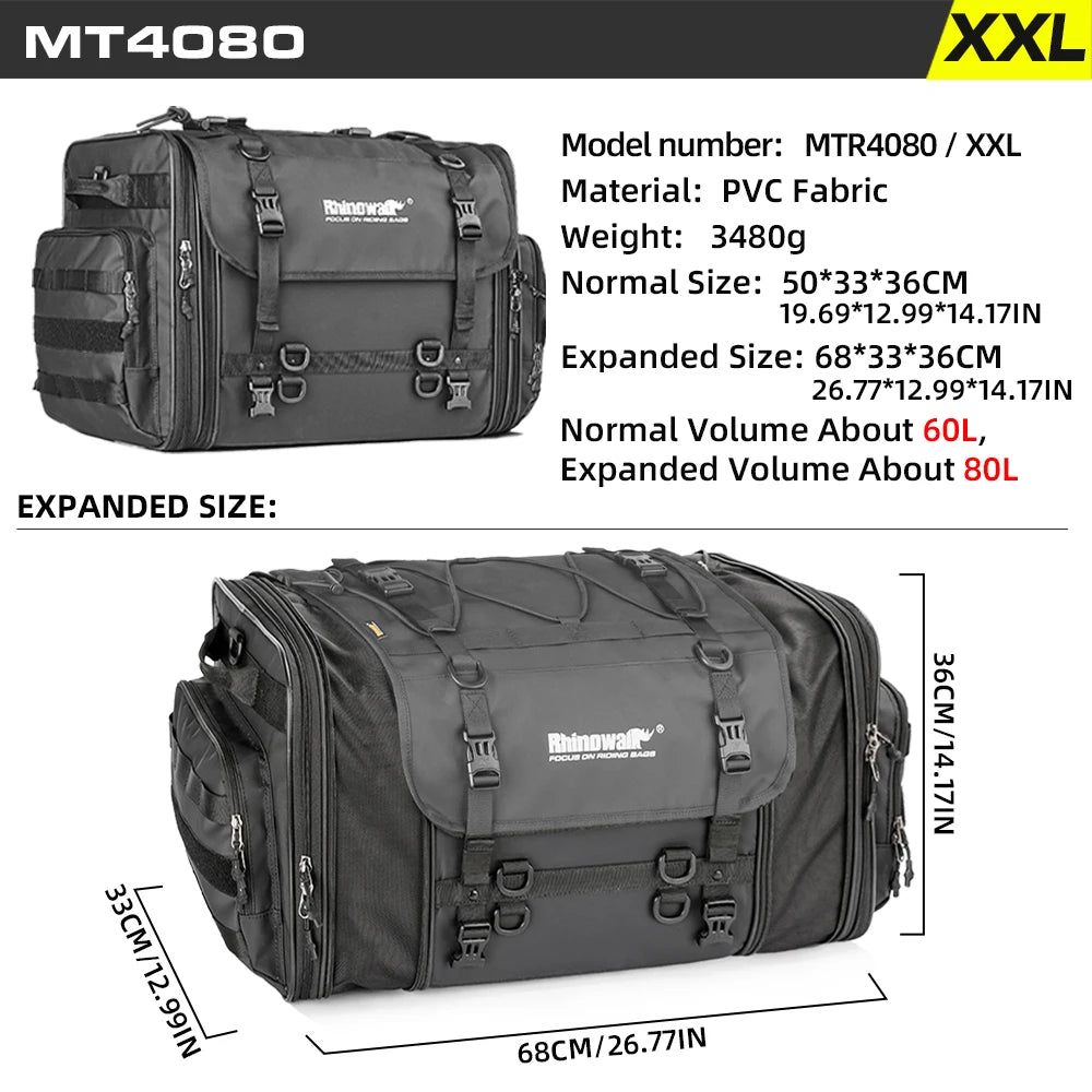 RhinoWalk Waterproof Motorcycle Travel Luggage Bag