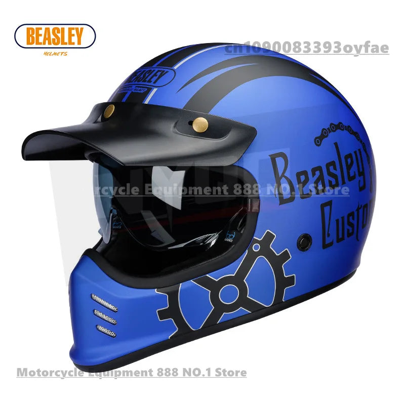 Original BEASLEY Retro Motorcycle Helmet