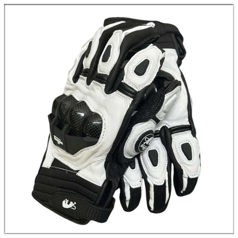Leather Touchscreen Riding Gloves