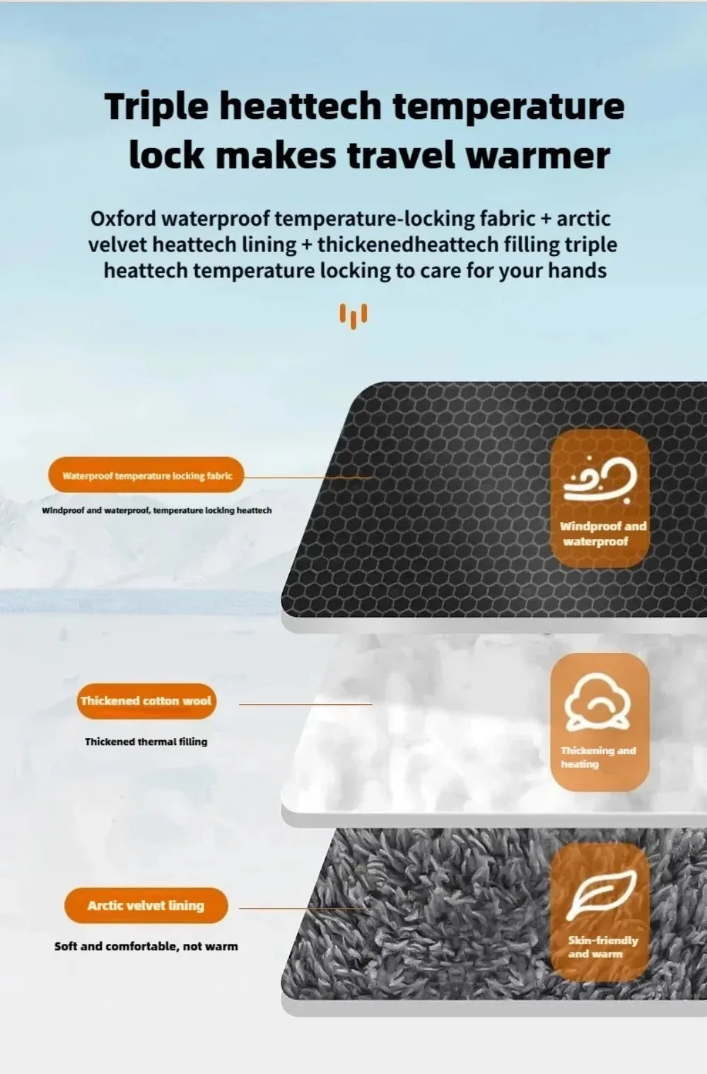 Thermal Winter Handlebar Gloves