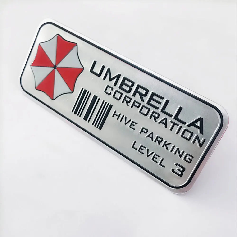 Aluminum Alloy Car Sticker: Umbrella Residents Honeycomb Parking Level 3