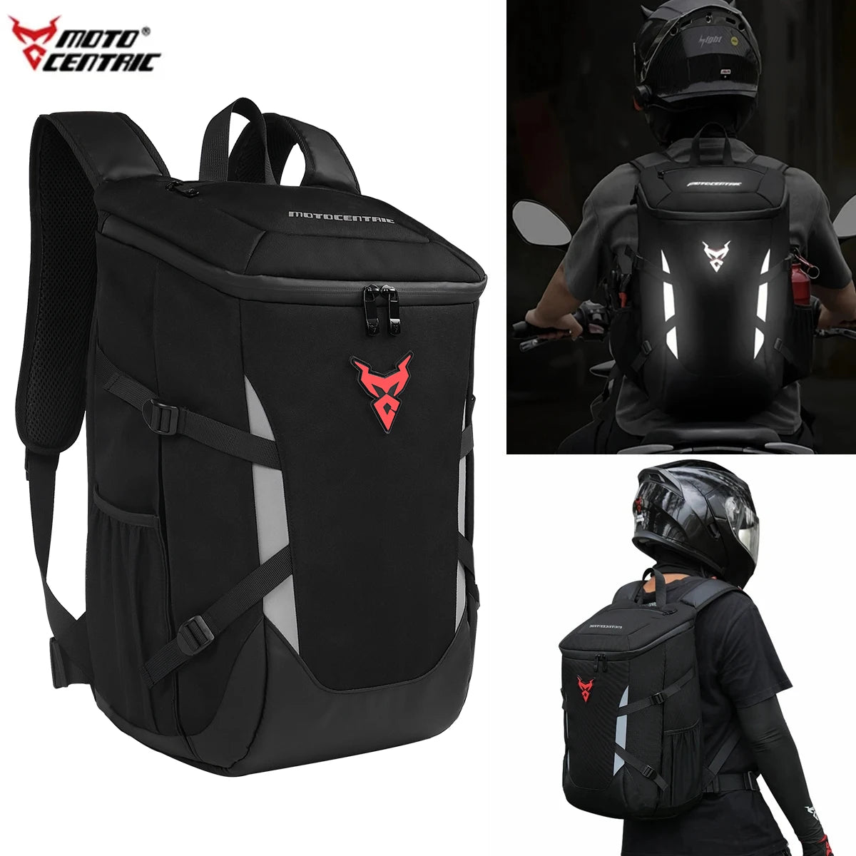 Reflective Waterproof Motorcycle Helmet Backpack