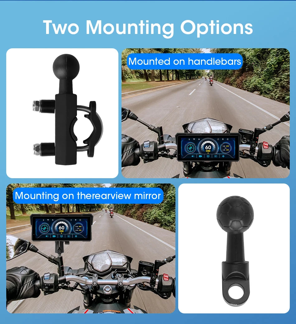 Jansite 8.1" Waterproof Motorcycle Monitor