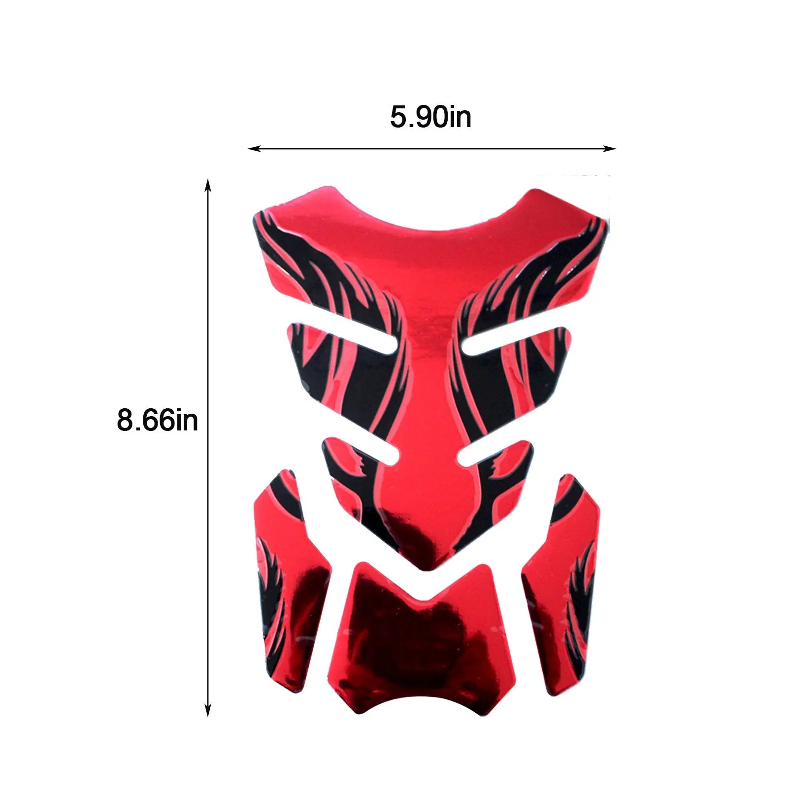 Motorcycle Tankpad Sticker Fishbone 3D Design