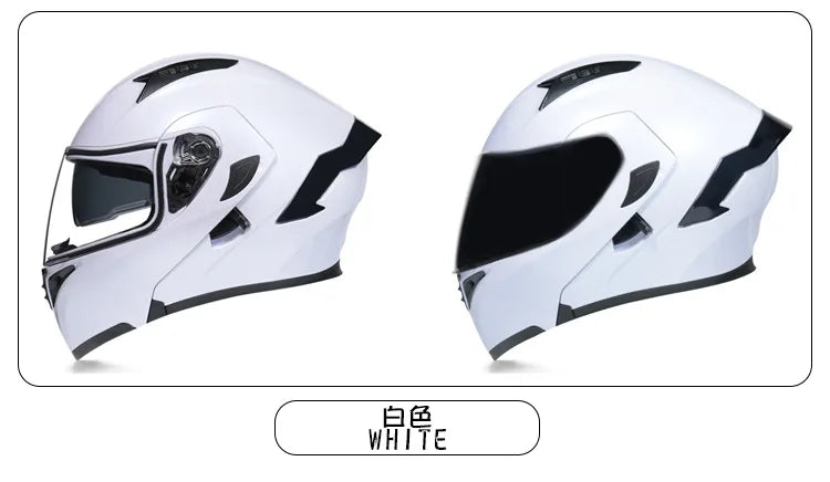 Fire Red Bluetooth Motocross Modular Motorcycle Helmet