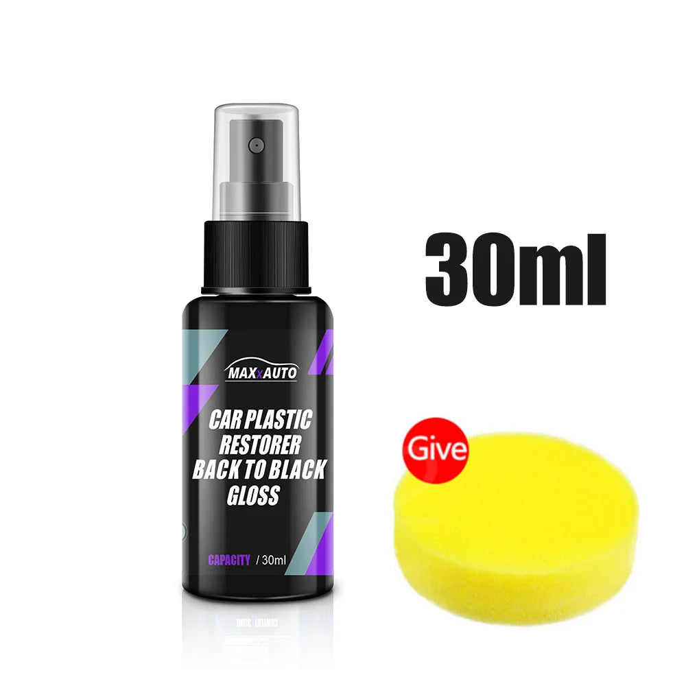 Glossy Black Motorcycle Plastic Restorer
