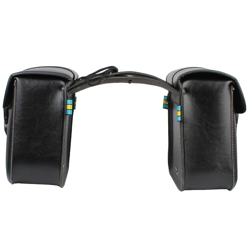Vintage Style PU Leather Motorcycle Saddle Bags