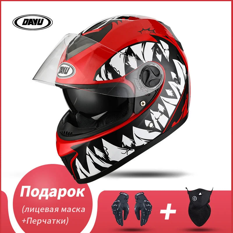 Dual Visor Full Face Modular Motorcycle Helmet