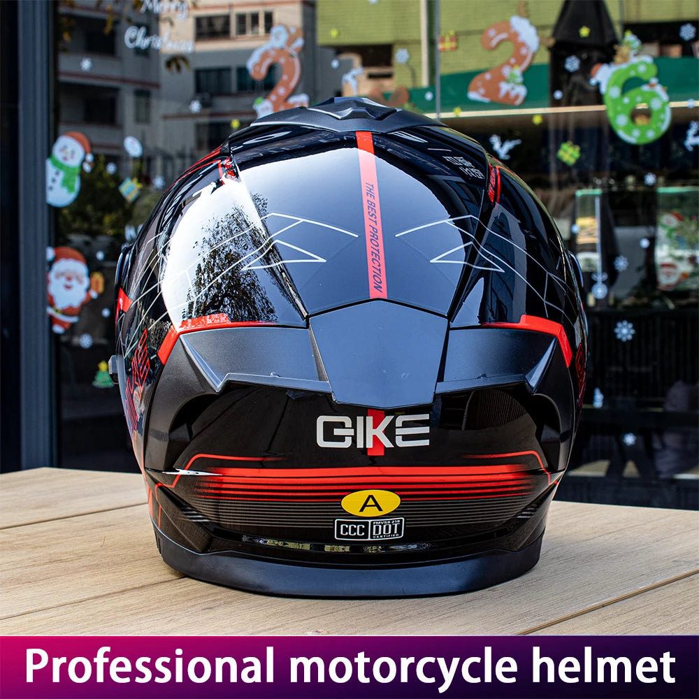 Dual Lens Full Face Motorcycle Helmet