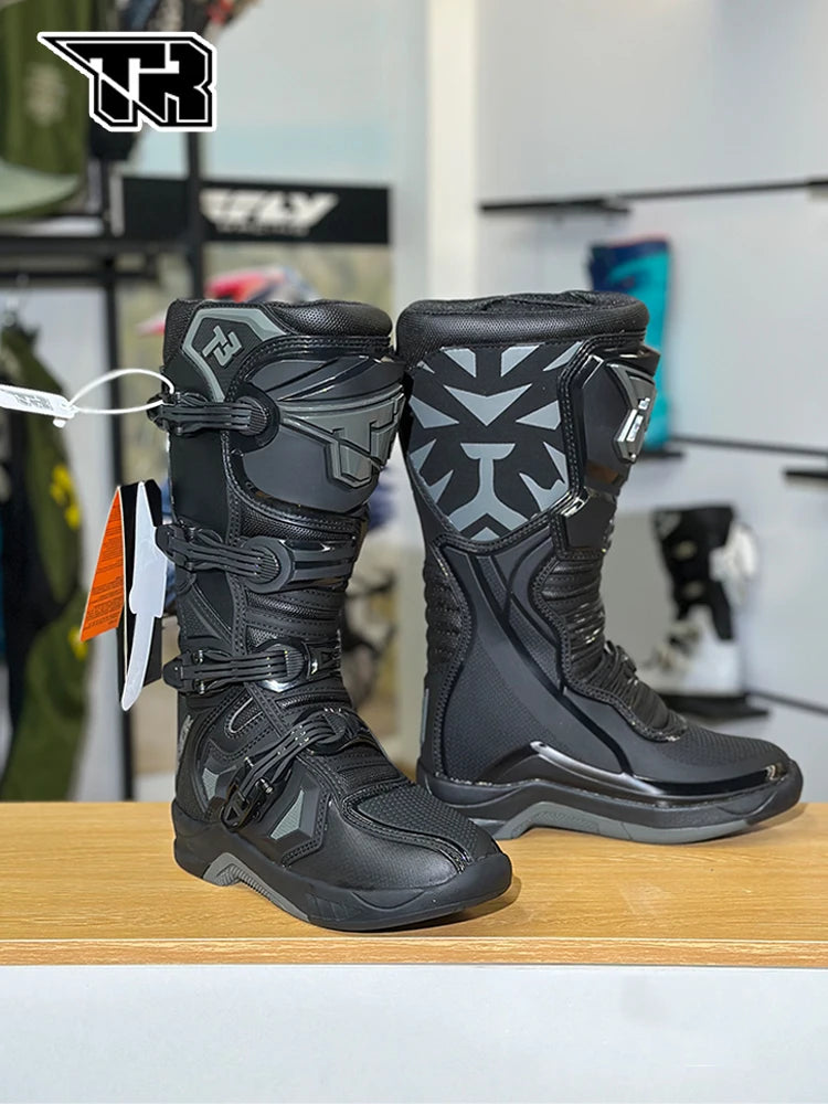 Professional Motocross Racing Long Boots