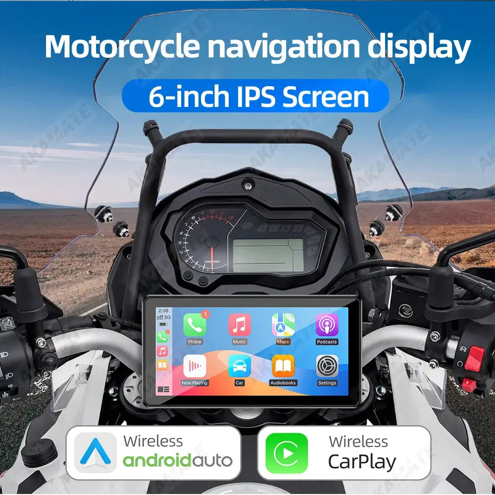 Motorcycle Bluetooth Navigation Display with 6-Inch Screen