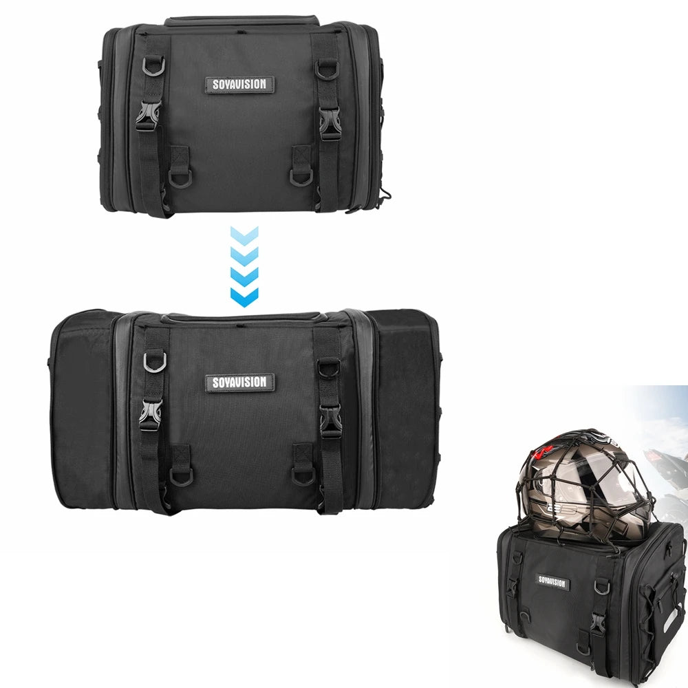 Waterproof Motorcycle Rear Seat Bag 35L-60L Luggage