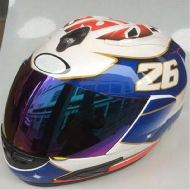 Pedrosa Samurai Spirit Blue Motorcycle Racing Helmet