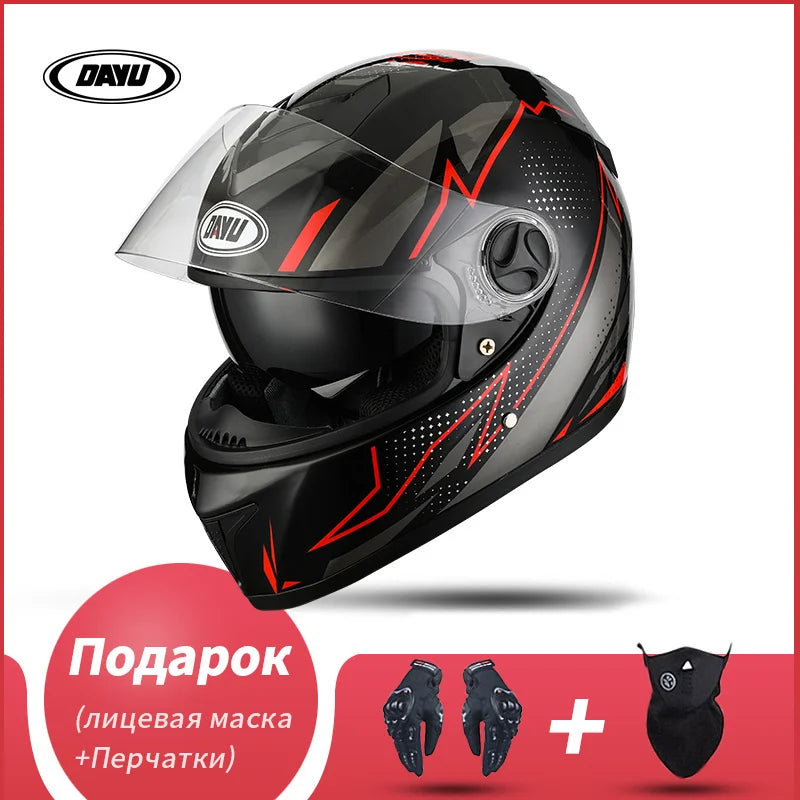 Dual Visor Full Face Modular Motorcycle Helmet