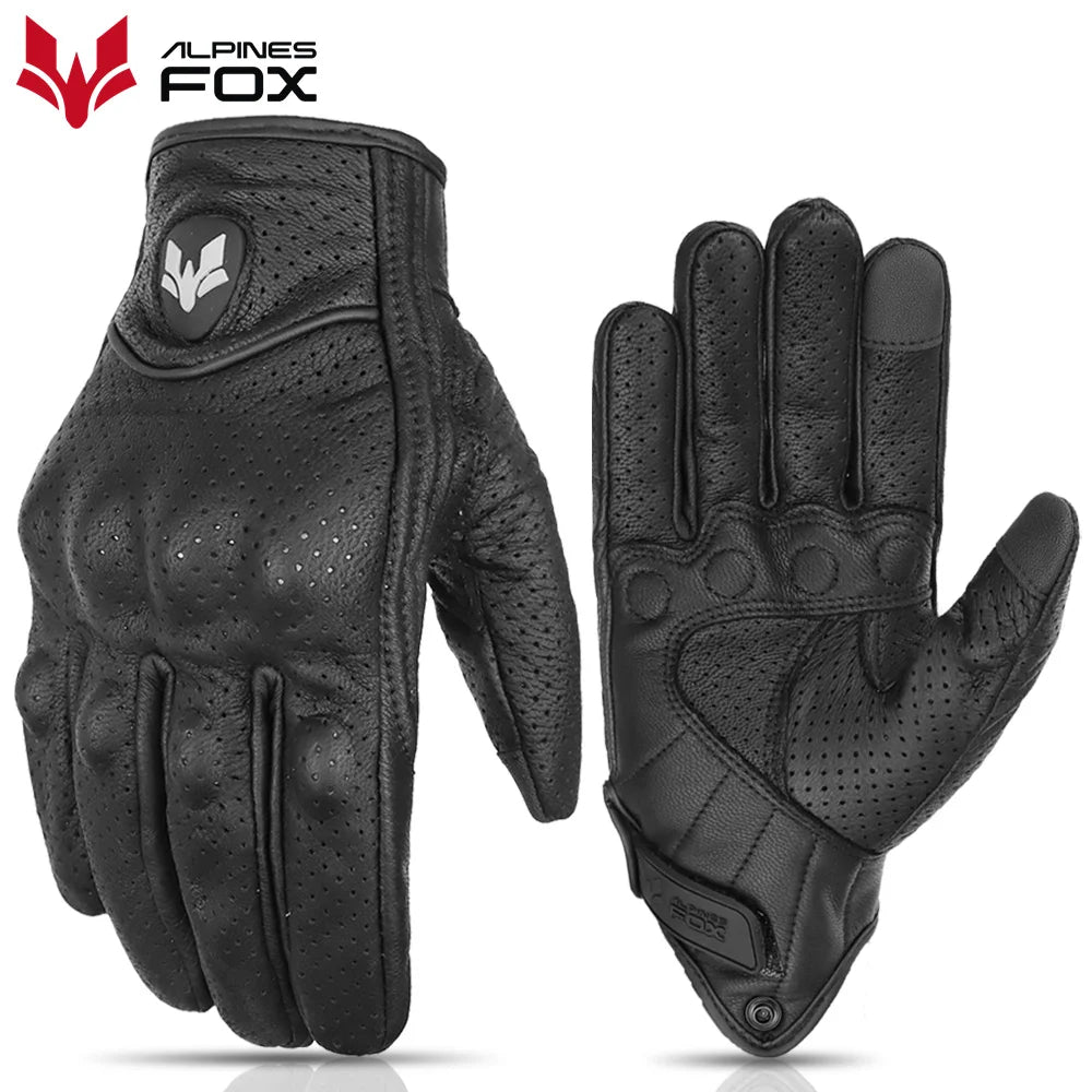 Touchscreen Vintage Motorcycle Gloves