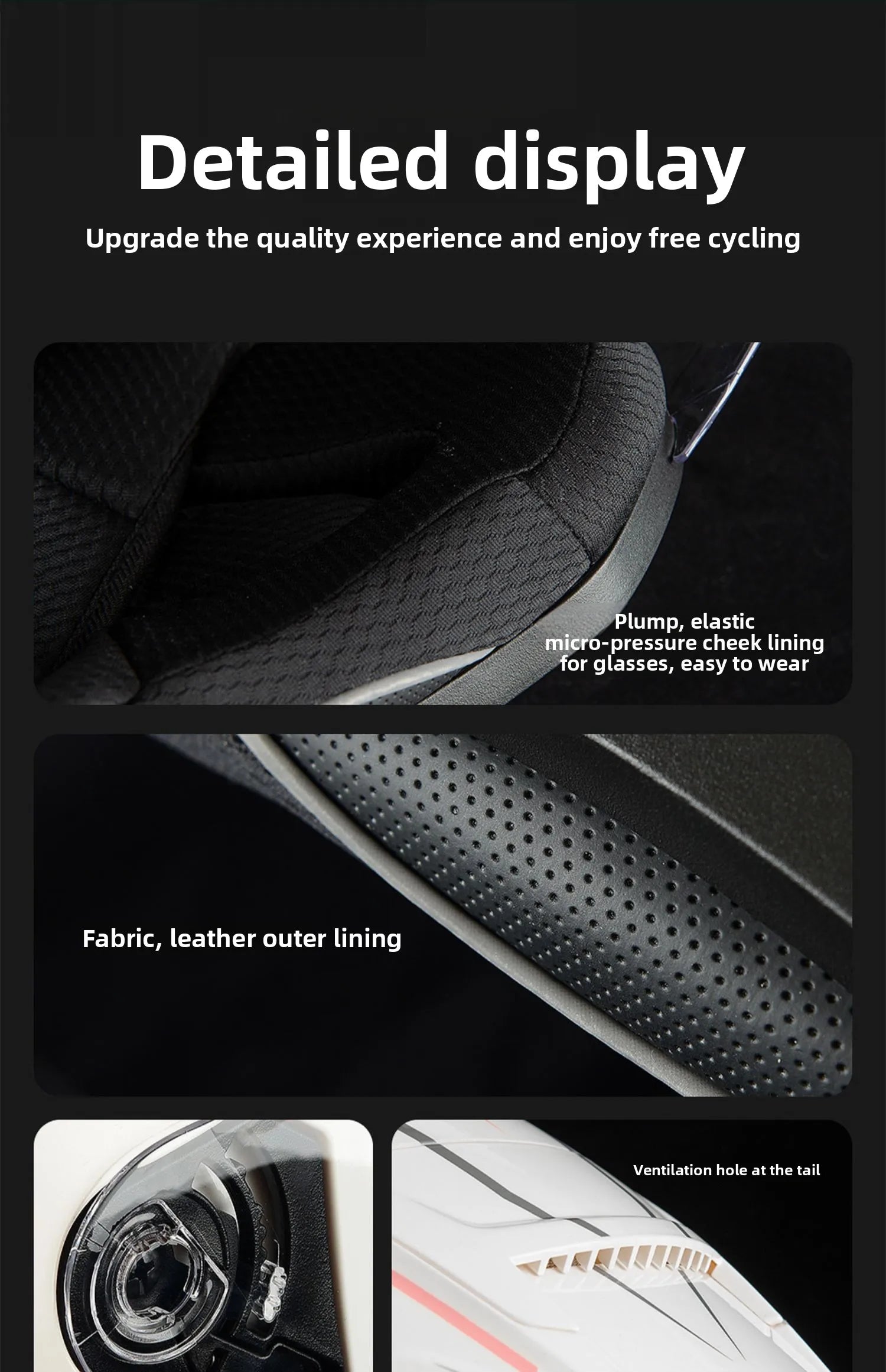 Open Face Motorcycle Helmet with Double Lens