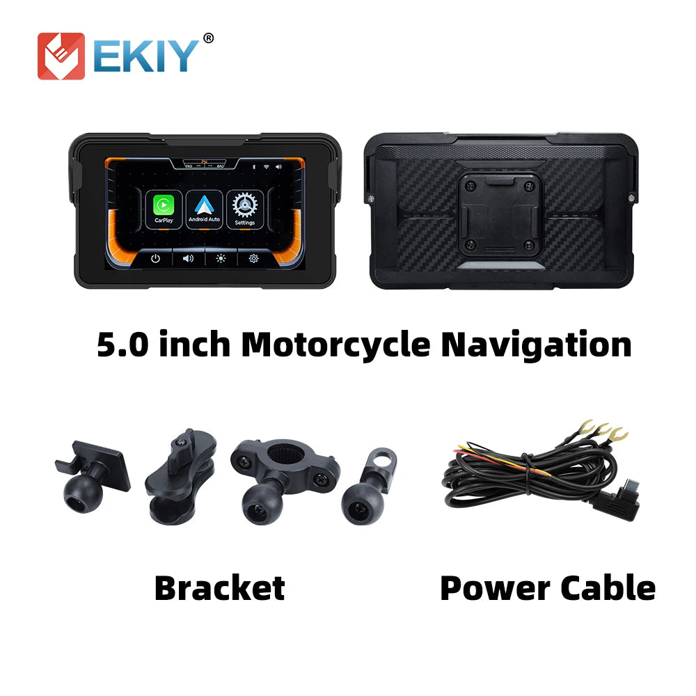 Wireless Motorcycle Display Screen – 5.0 Inch GPS Dashboard