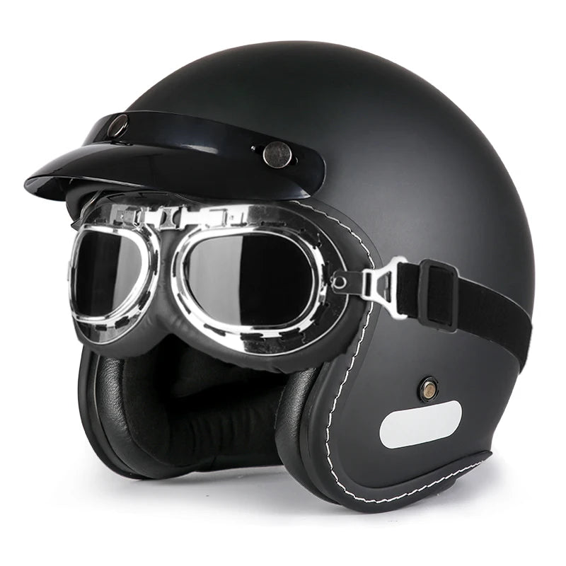 Retro Classic DOT Certified Motorcycle Helmet