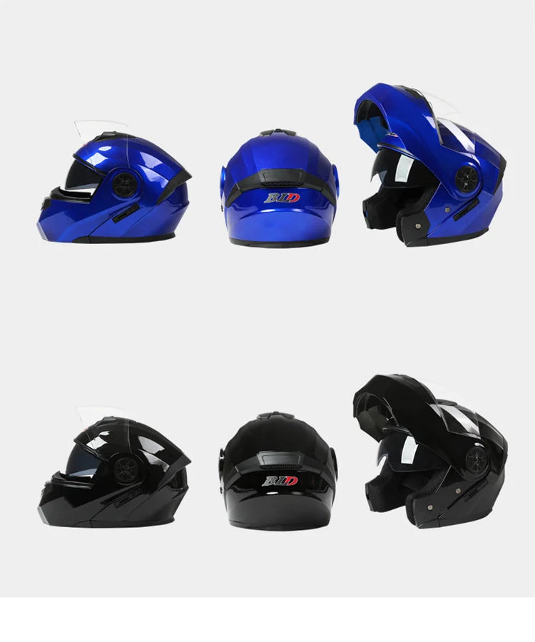 Dual Lens Flip-Up Modular Motorcycle Helmet