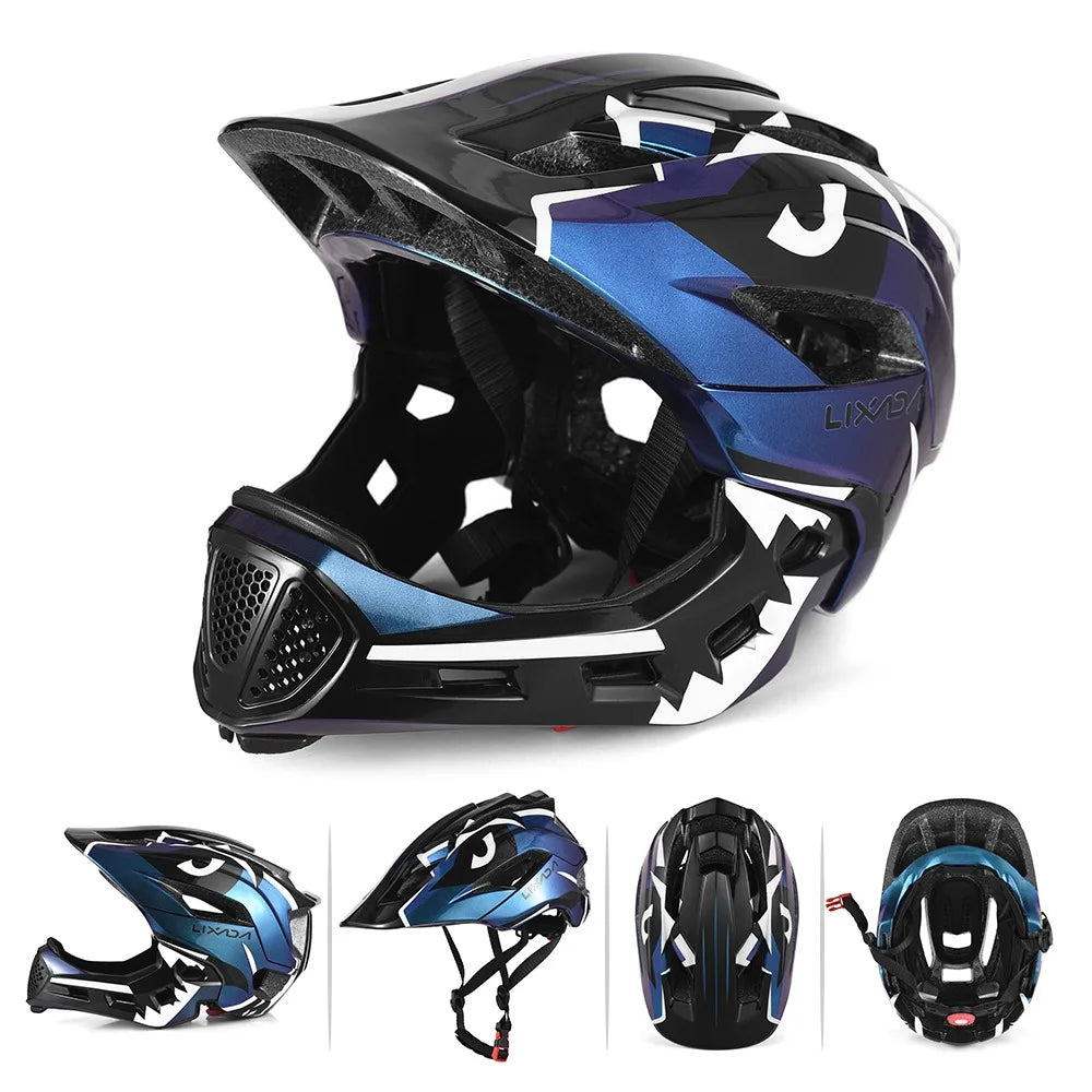 Kids Detachable Full Face Bike Helmet