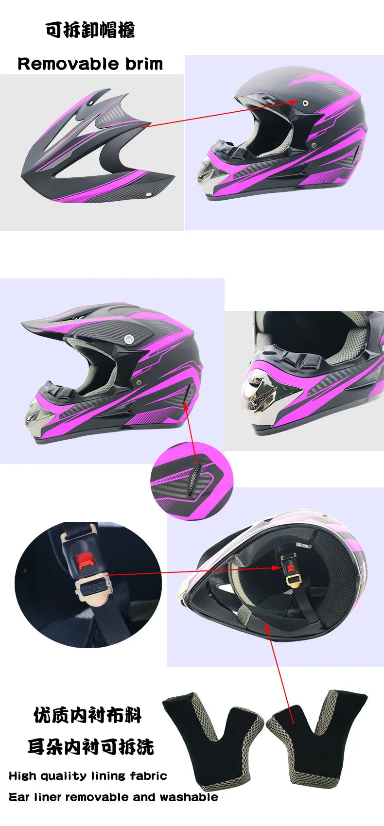 Kids Flip Up Motorcycle Helmet for Off-Road Activities