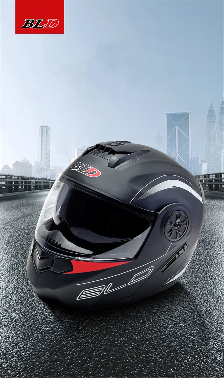 Dual Lens Flip-Up Modular Motorcycle Helmet