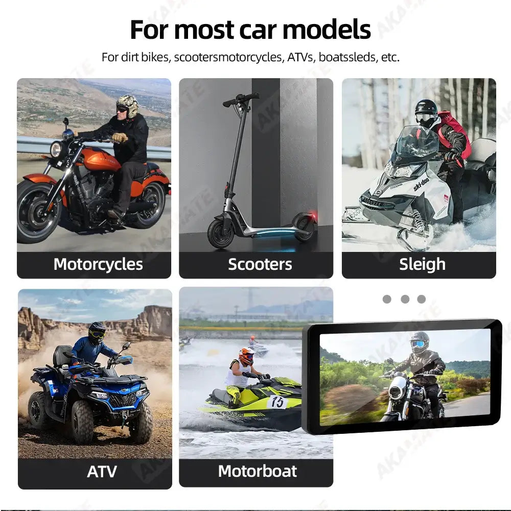 Motorcycle Bluetooth Navigation Display with 6-Inch Screen